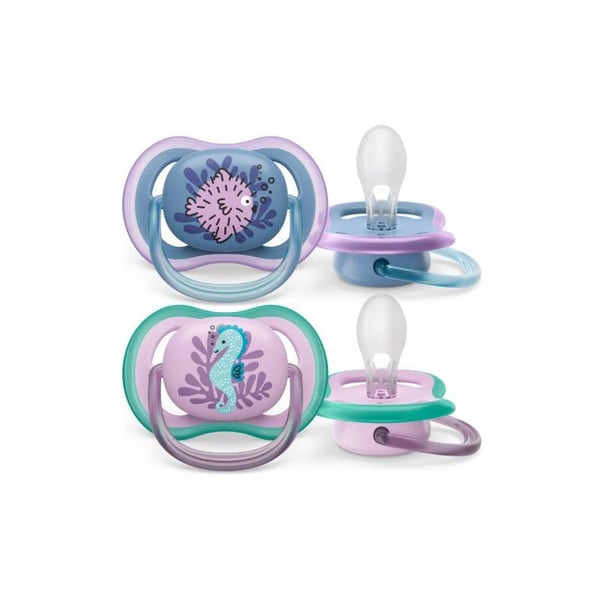Philips Avent Ultra Air Deco Chupeta 6-18M Azul/Lilás X2